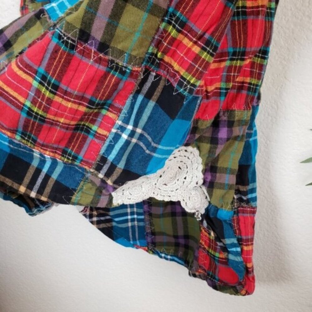 Soft Surroundings Madras Patchwork Flannel Croche… - image 5